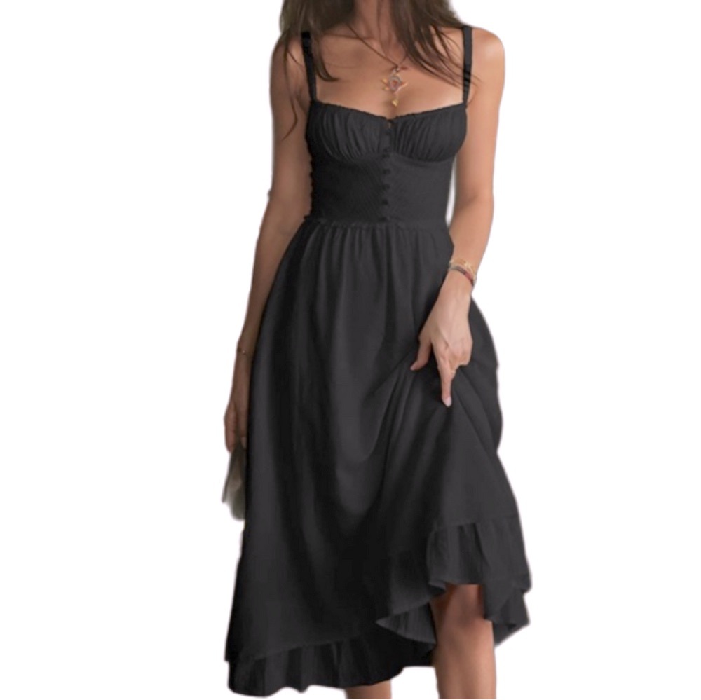 Commense Black Midi Dress